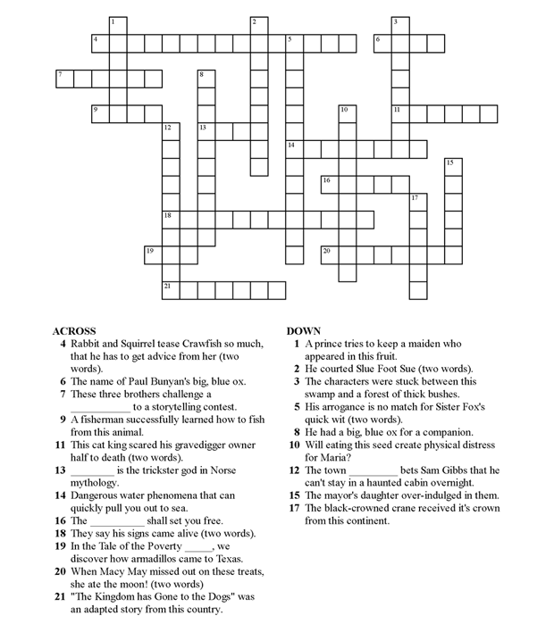 11 Best Images Of Crossword Puzzle 2nd Grade Worksheets