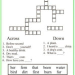 1st Grade Spelling Words Crossword Grade Spelling First