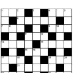 9x9 Easy Crossword Puzzle Grid 4 Puzzle 22 Crossword