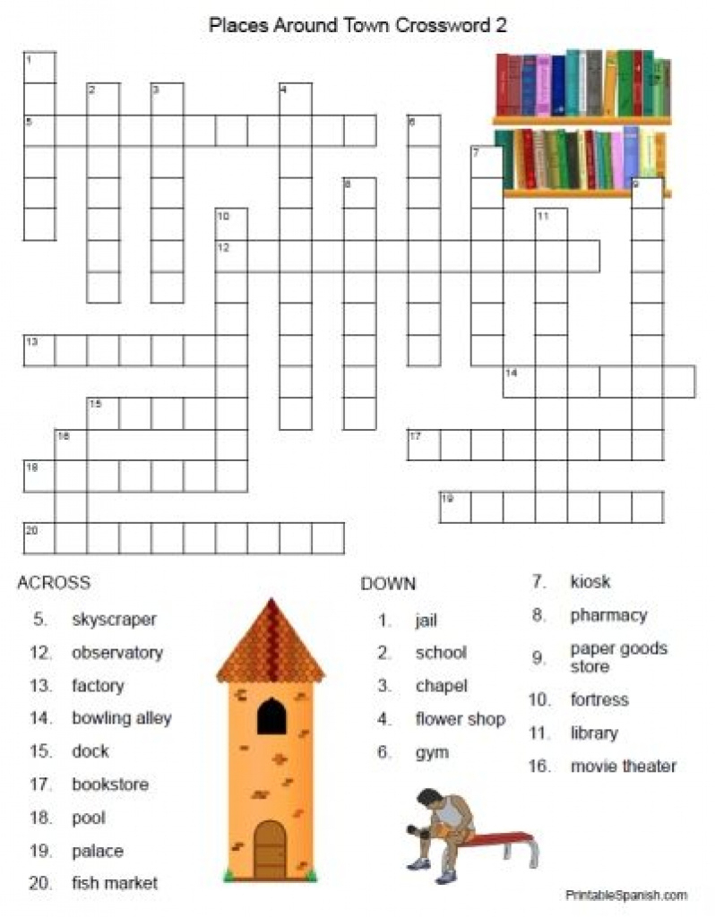 Printable Spanish Crossword Puzzle