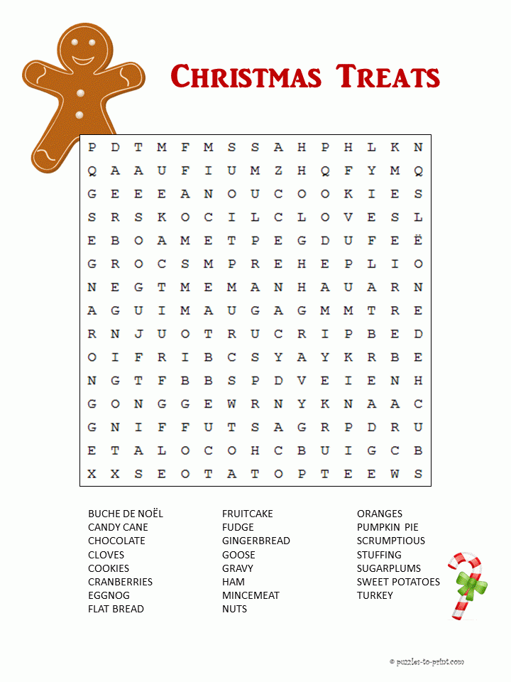 Free Printable Holiday Word Search Puzzles