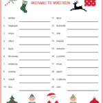 Christmas Scrambler Free Kids Puzzle Printables Thrifty