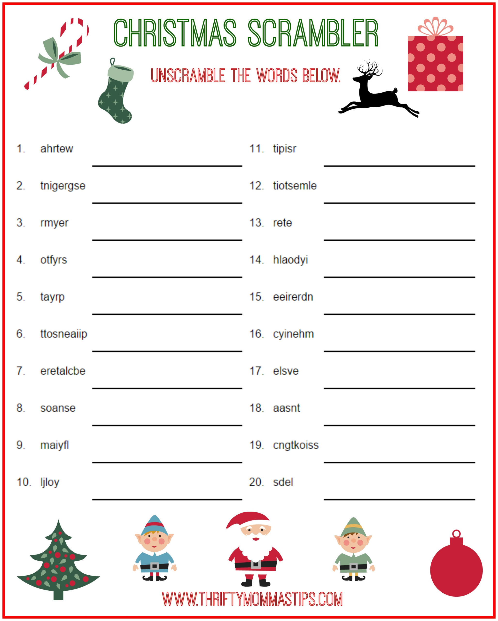 Free Printable Christmas Puzzles