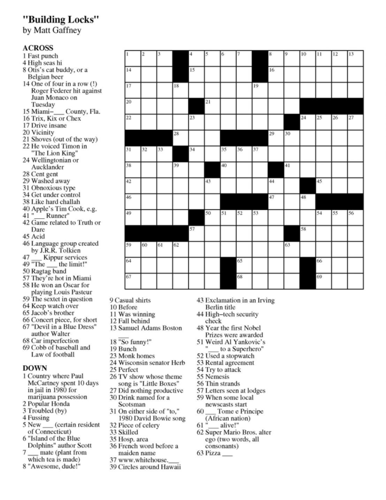 Create A Crossword Puzzle Free Printable Printable