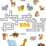 Crossword Puzzle About Zoo Animals Free Printable Puzzle
