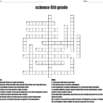 Crossword Puzzle Printable 6Th Grade Printable Crossword