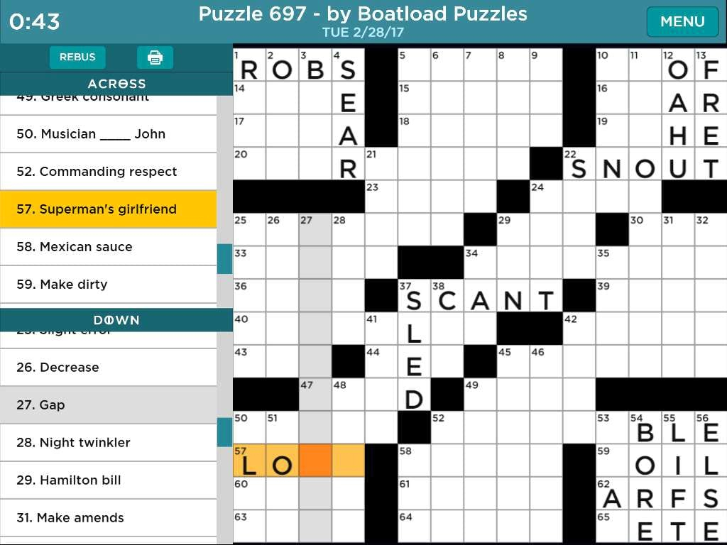 Daily Printable Universal Crossword Printable Crossword