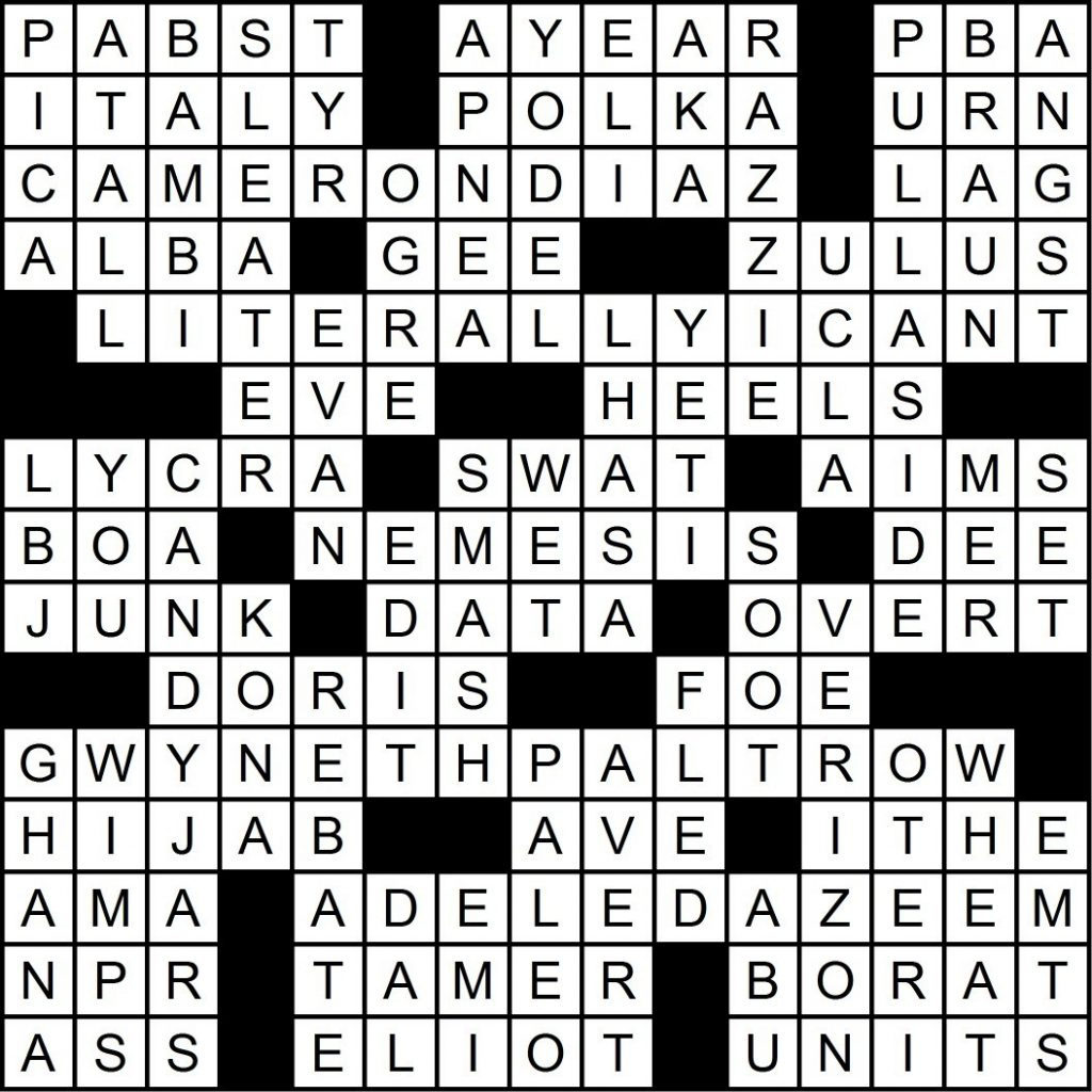 Printable Lax Crossword