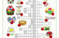 Easter Crossword Puzzle English ESL Worksheets For