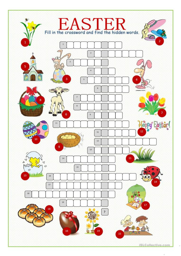 Easter Crosswords Printable Free