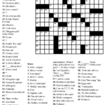 Easy Crossword Puzzles Printable Daily Template