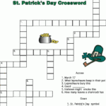 Easy St Patrick S Day Crossword Puzzle