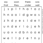 Find And Circle The Sight Words Worksheet Turtle Diary