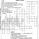 Free Bible Christian Family Crossword Puzzle The Birth Of