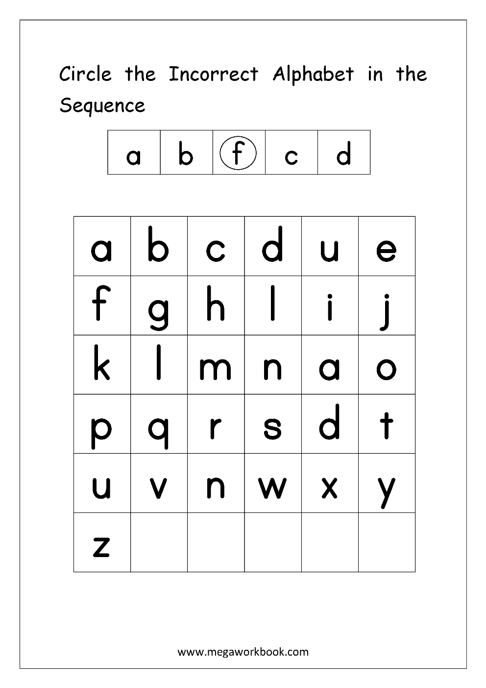 Free Printable Alphabet Sudoku Puzzles
