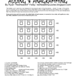 Free Printable Anagram Magic Square Puzzles Free Printable