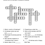Free Printable Christmas Crossword Puzzles For Adults