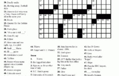 Free Printable Crossword Puzzles Easy For Adults Free