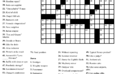 Free Printable Crossword Puzzles With Images Printable