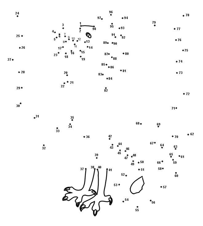 Free Printable Dragon Connect The Dots Puzzle