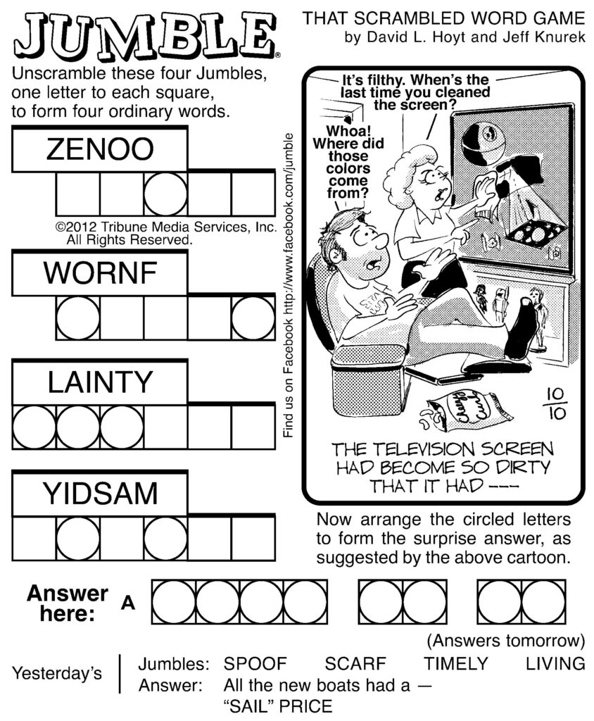 Free Printable Fall Word Unscramble Games For Senior