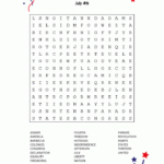 Free Printable Fourth Of July Word Search Fourth Of July