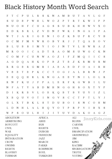 Free Printable Black History Word Search Puzzles