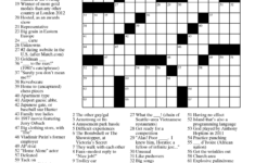 Free Printable Universal Crossword Puzzle Printable