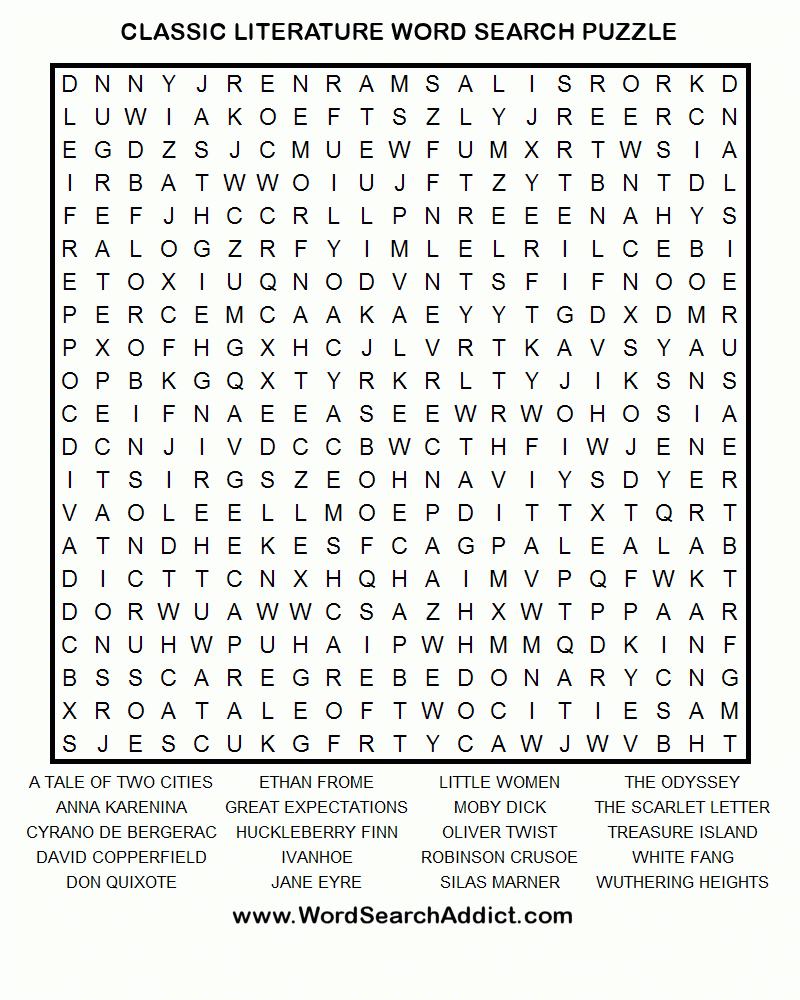 Free Printable Word Search Puzzles Adults Large Print