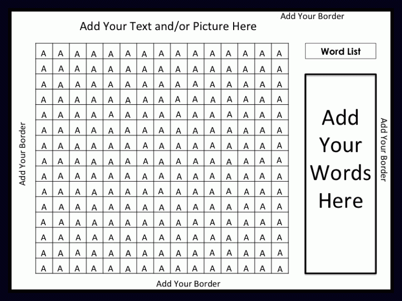 Create Your Own Free Word Search Puzzles Printable