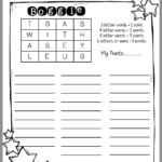 Fun Boggle Word Games Activity Shelter