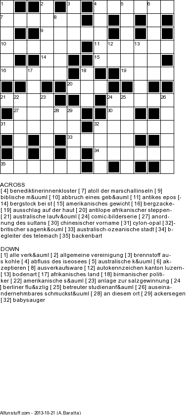 German Crossword Puzzles Printable German Word Games