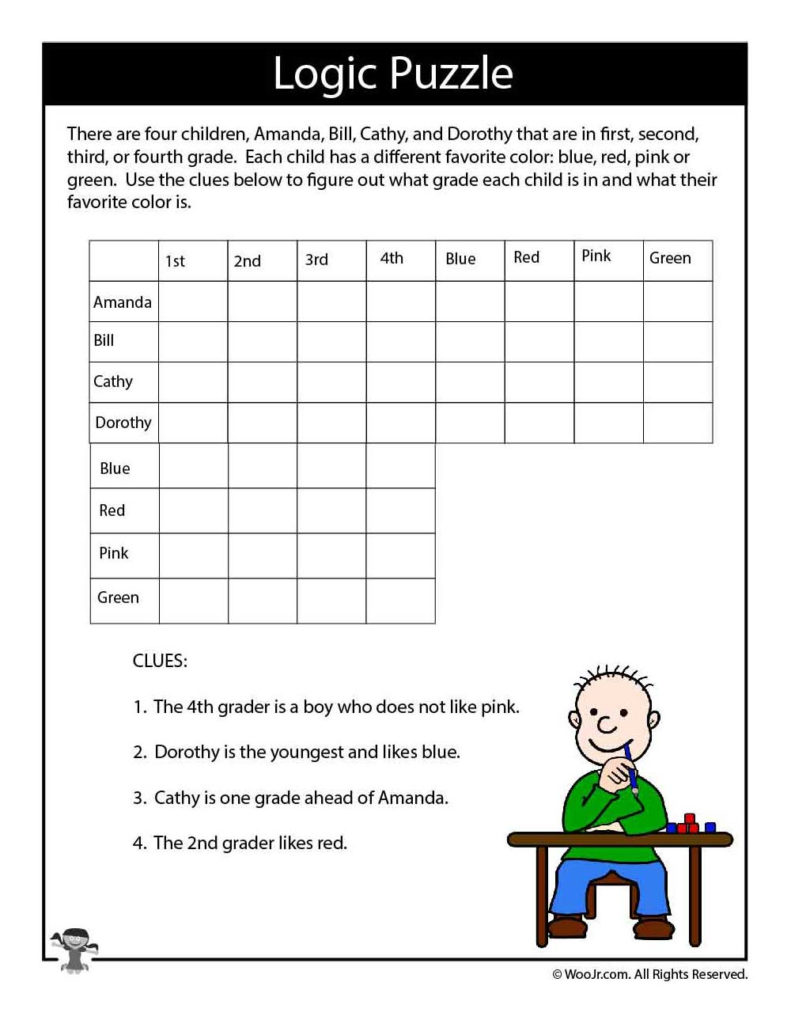 Free Printable Logic Puzzles