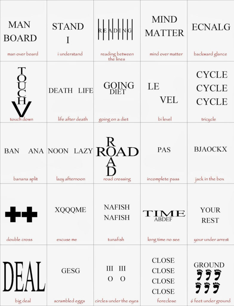 Hidden Meaning Brain Teaser Free Printable Game Brain