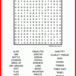 Joshua Chapters 2 4 Bible Wordsearch Puzzle