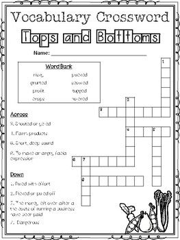 Journeys 3rd Grade Unit 3 Vocabulary Crossword Puzzles