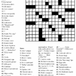 Large Print Crossword Puzzles Printable Free Printable