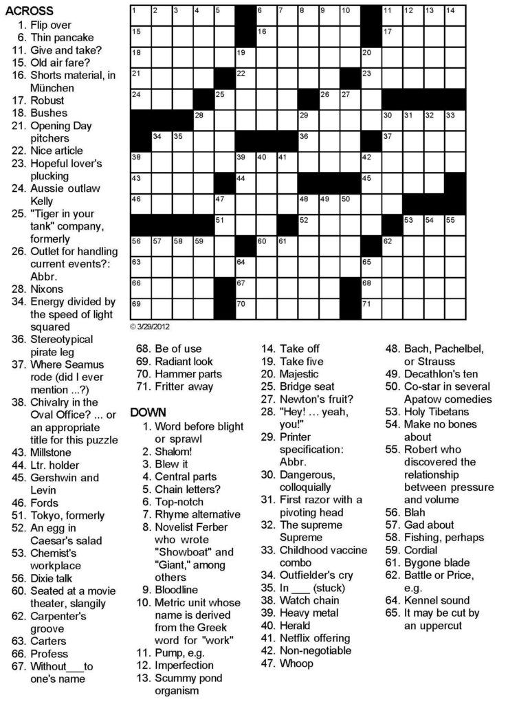 Love Love Love Crossword