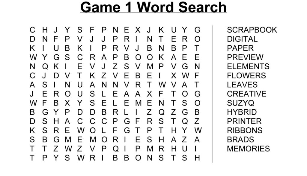 Make Free Printable Word Search Word Search