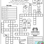 Multiplication Facts Crossword Puzzle Third Grade