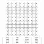 Number Search Puzzle Sheets