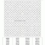 Number Search Worksheets