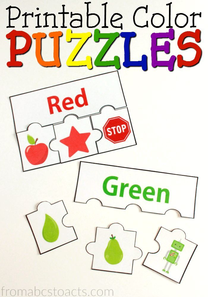 Printable Color Puzzles Color Activities Color Puzzle
