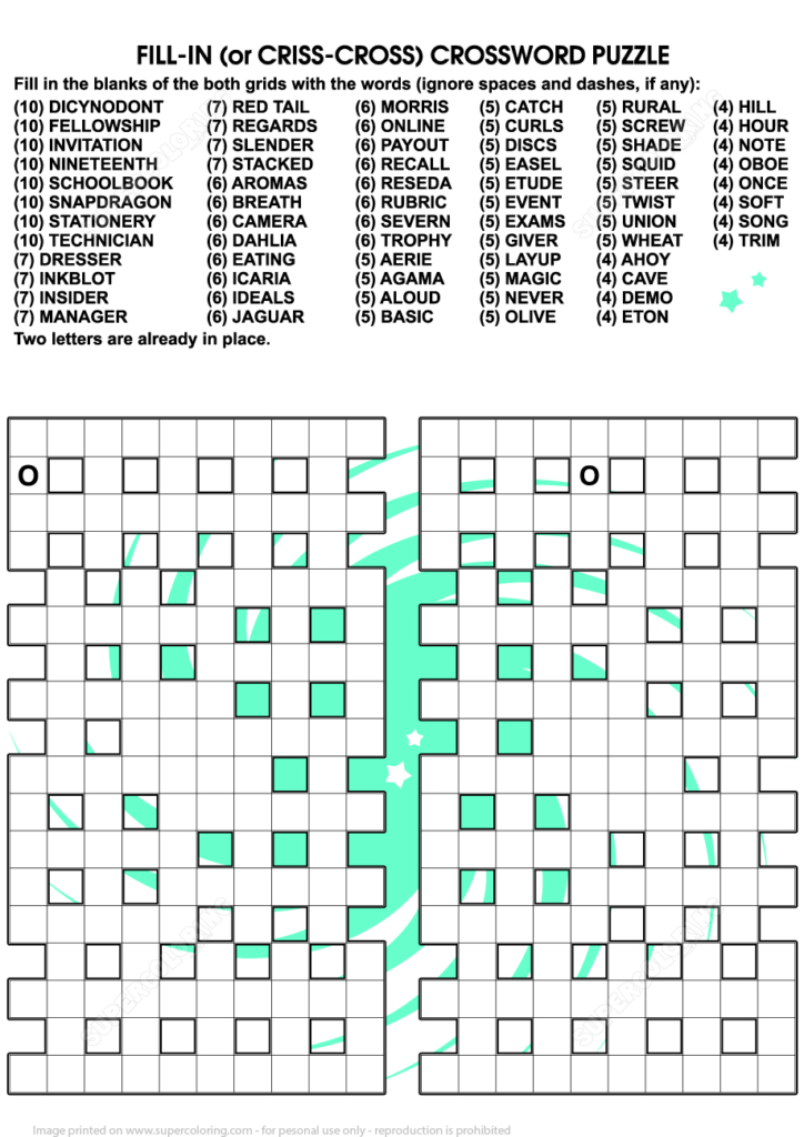 Free Printable Word Fill In Puzzles For Adults