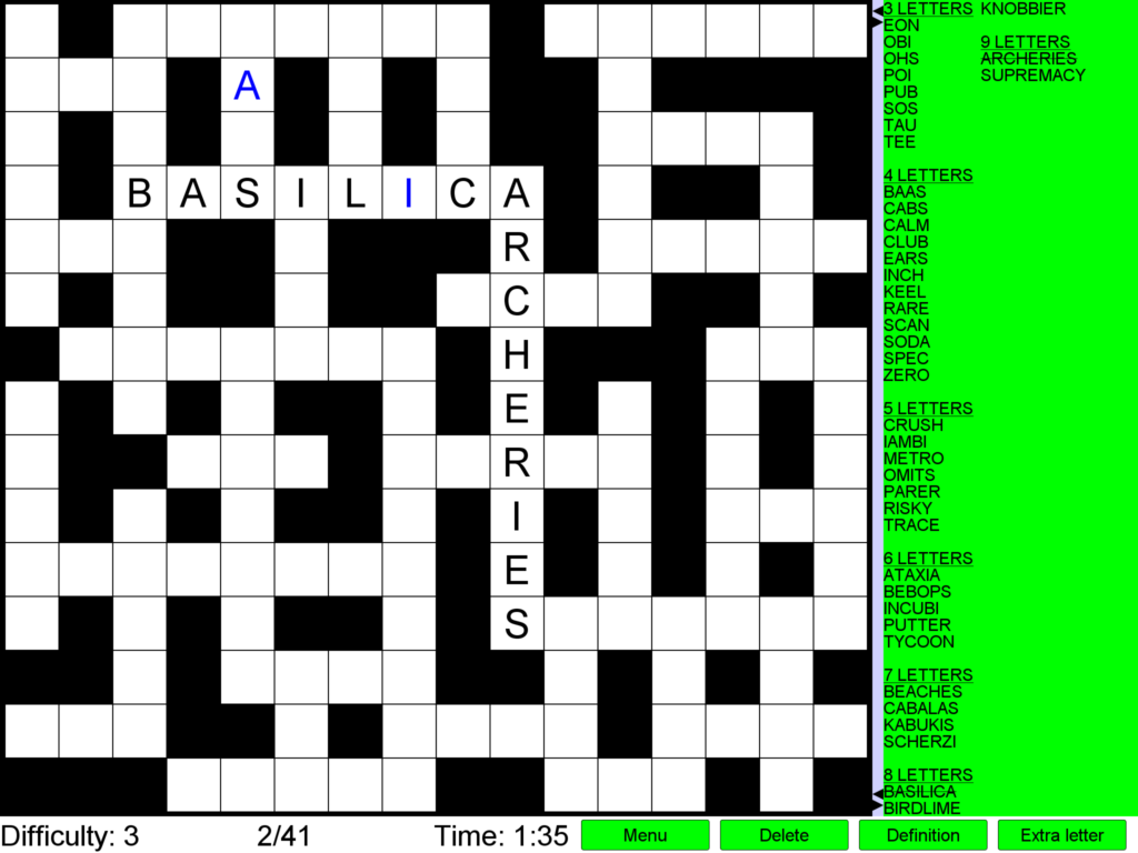 Printable Crossword Metro