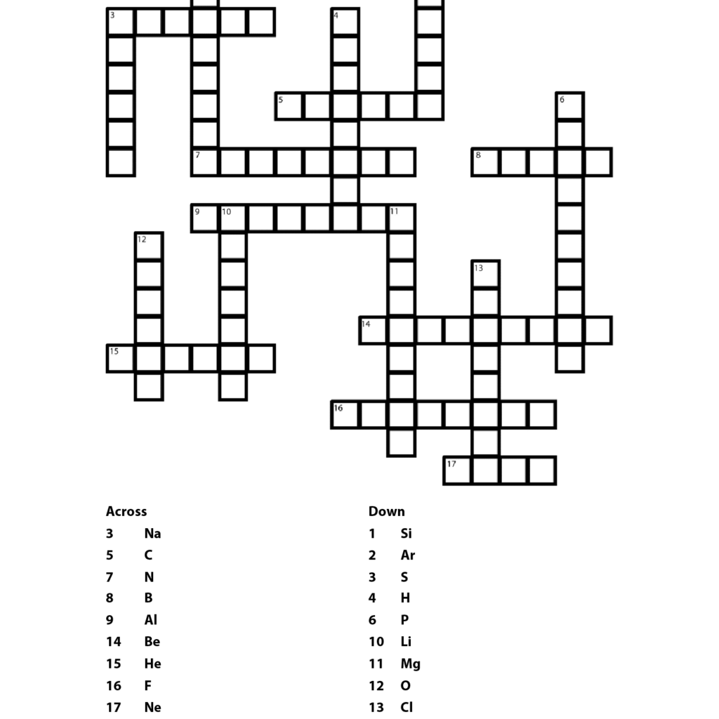 Printable Crossword Puzzles For 8th Graders