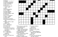 Printable Crossword Puzzles For High School Students