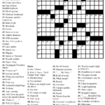 Printable Hard Crossword Puzzles Free Printable