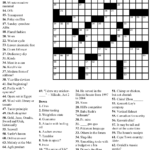 Printable Intermediate Crossword Puzzles Printable