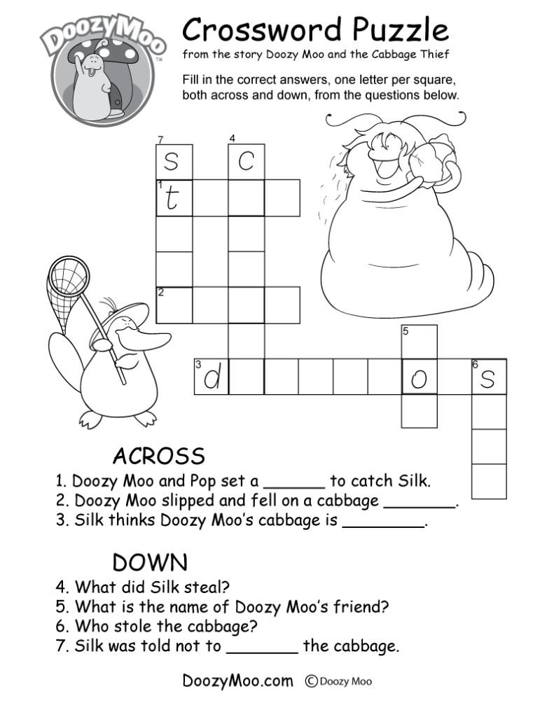 Printable Puzzle Booklet Printable Crossword Puzzles